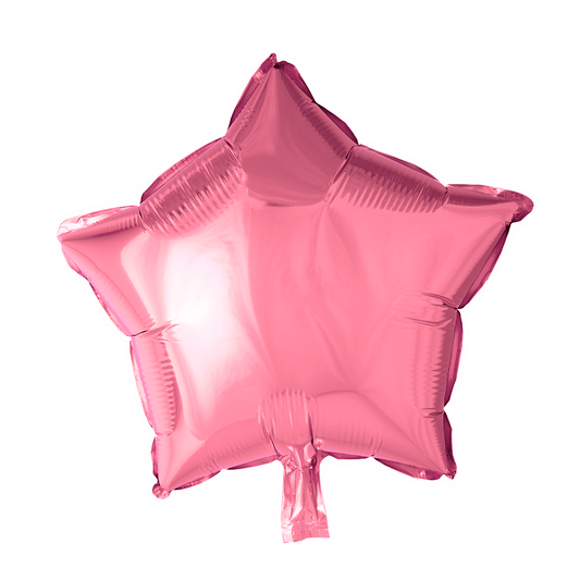 Stervormige folieballon van 45 cm in roze