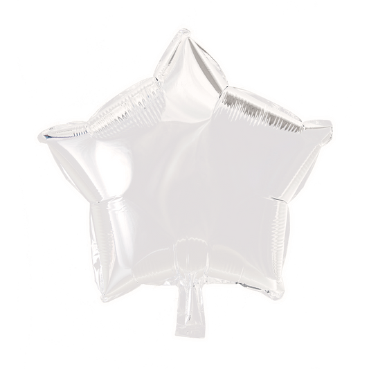 Stervormige folieballon van 45 cm in wit