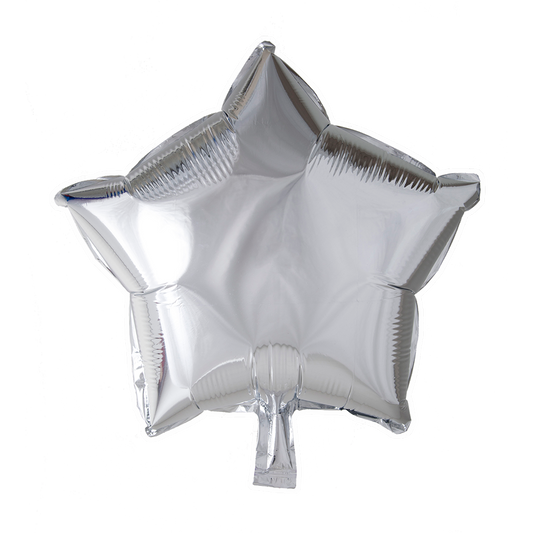 Stervormige folieballon van 45 cm in zilver