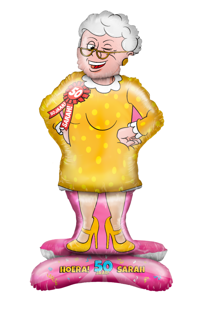 Folieballon Sarah 50 staand 90 cm
