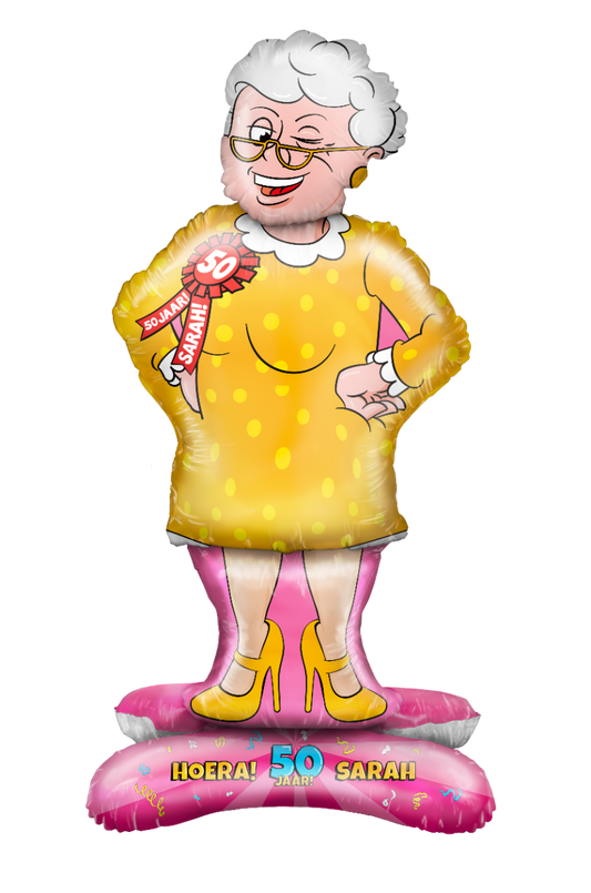 Folieballon Sarah 50 staand 90 cm