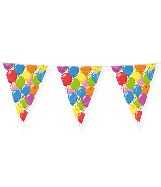 Vlaggenlijn ballonnen zonder tekst 10 meter