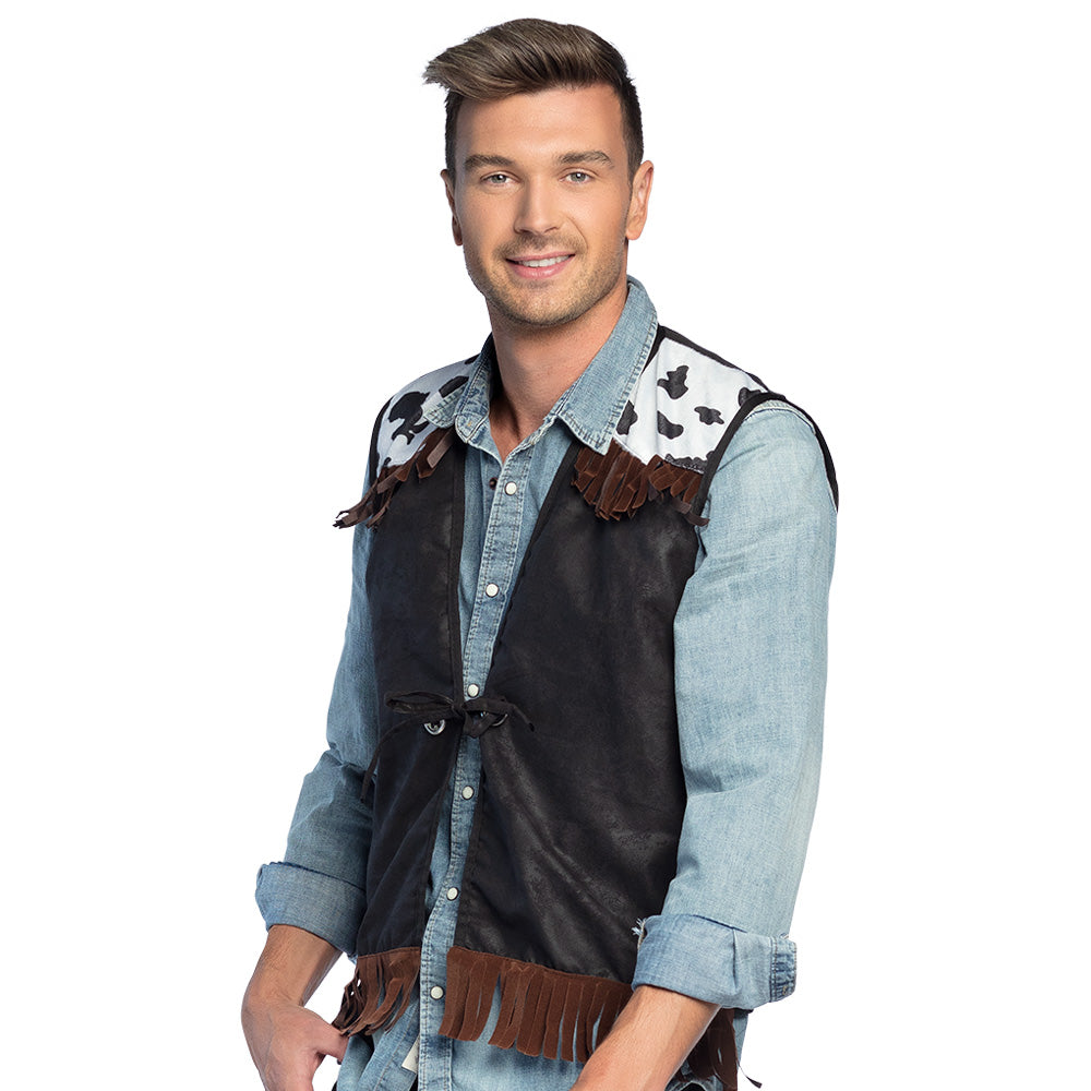 Zwart western-gilet