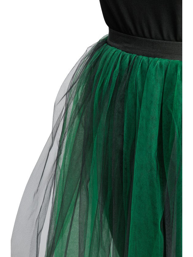 Lange tulen rok zwart-groen - foto 2