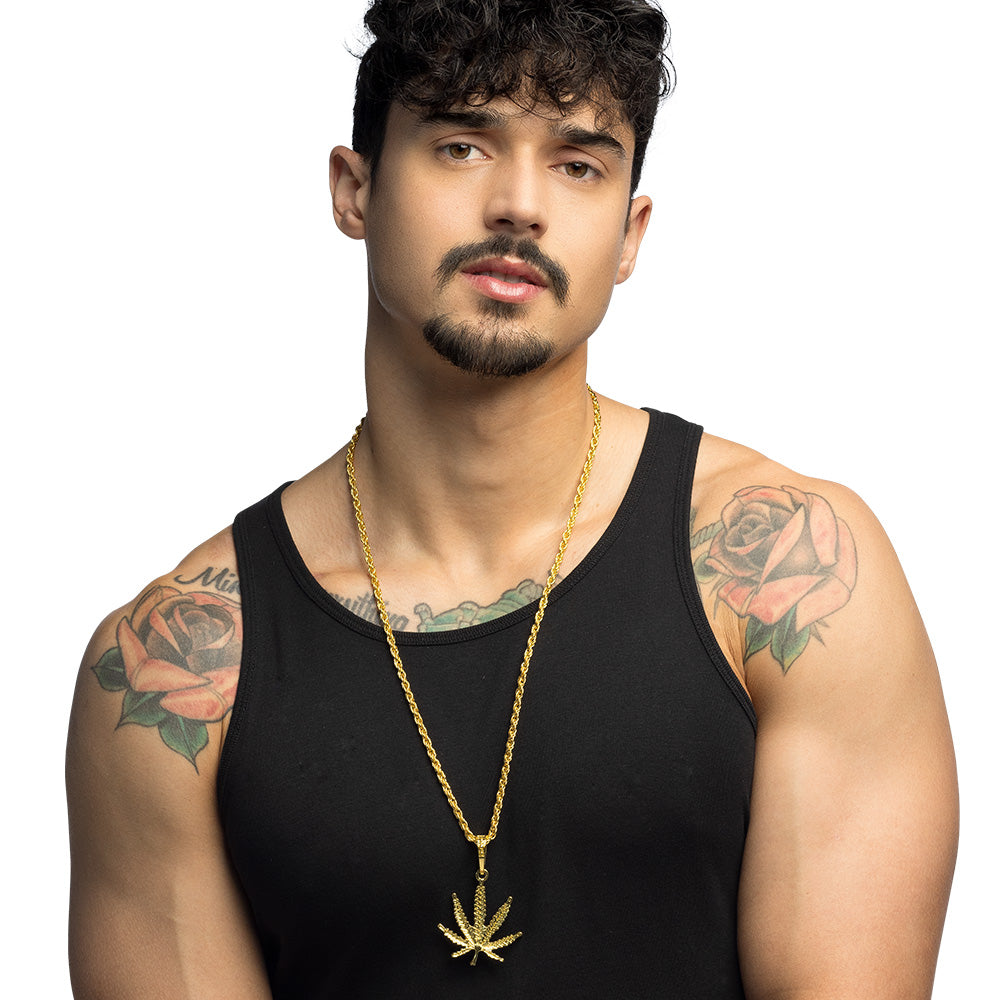 Gouden schakelketting Grass