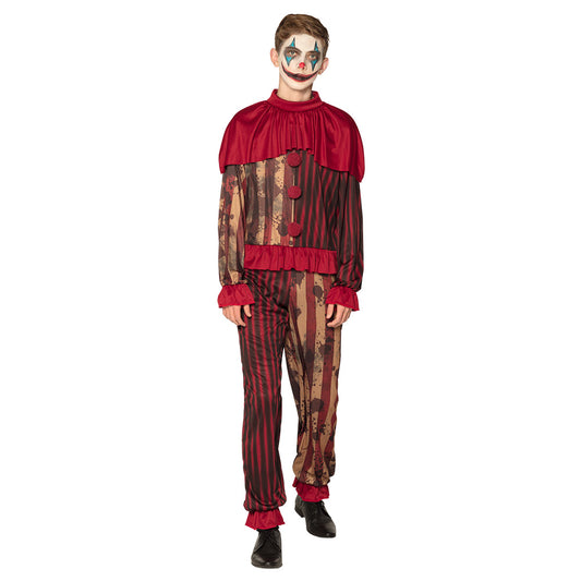 Man in donker Midnight Clown-kostuum