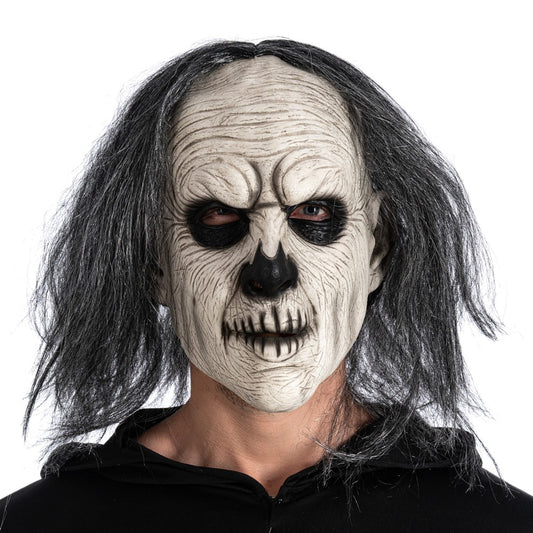 Latex masker Creepy Man met haar