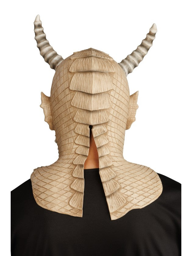 Latex masker zanddemon met hoorns - foto 2