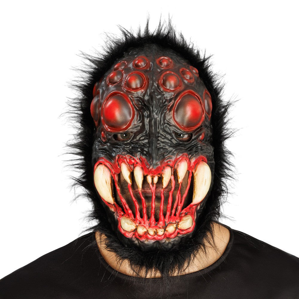 Schuimmasker spin met haar