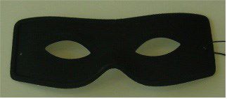 Oogmasker Zorro zwart
