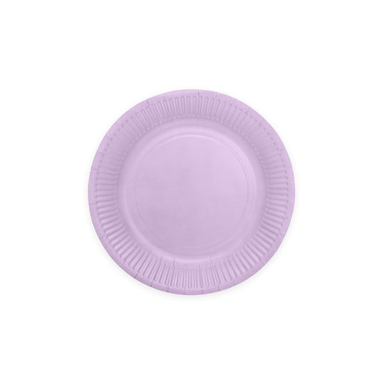 Lavendel papieren gebaksbordjes van 18 cm, verpakking van 8 stuks