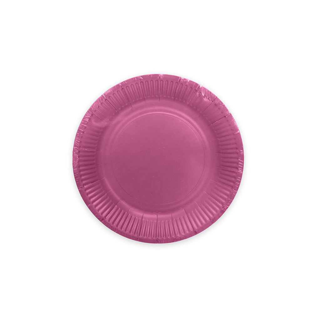 Paarse papieren gebaksbordjes 18 cm — tweede productfoto