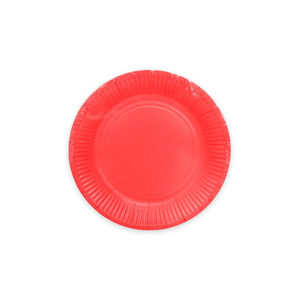 Rode papieren gebaksbordjes 18 cm — tweede productfoto
