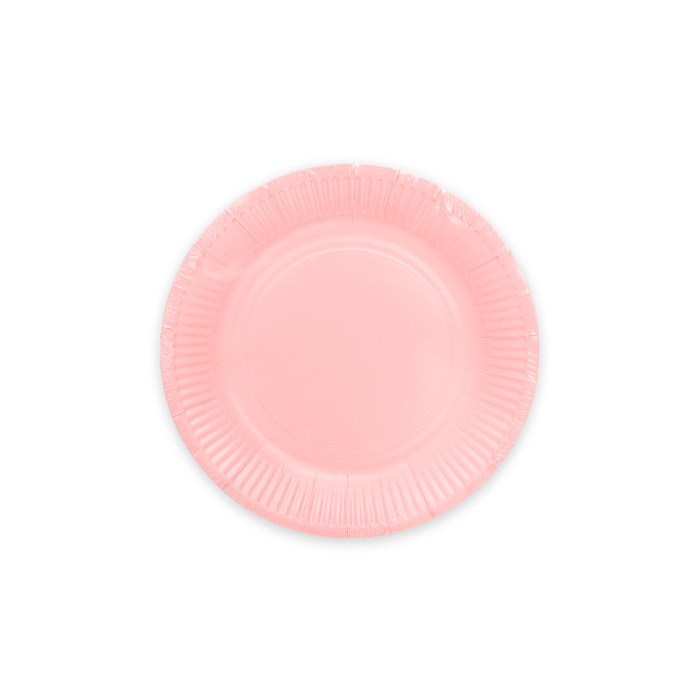 Roze papieren bordjes 18 cm 20 stuks - tweede productfoto