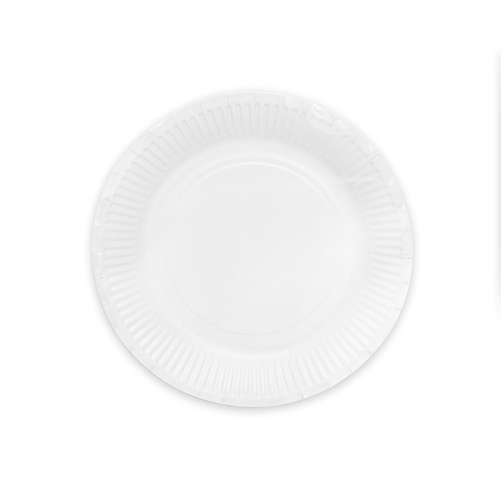 Witte papieren feestbordjes 23 cm — tweede productfoto