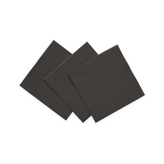 Zwarte papieren cocktailservetten 24x24 cm, pak van 20 stuks