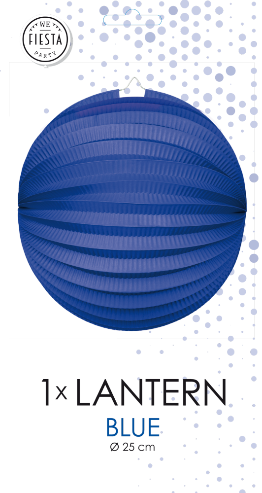 Papieren lampion in blauw, 25 cm - tweede productfoto