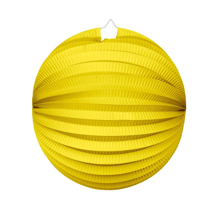 Papieren lampion in geel, 25 cm