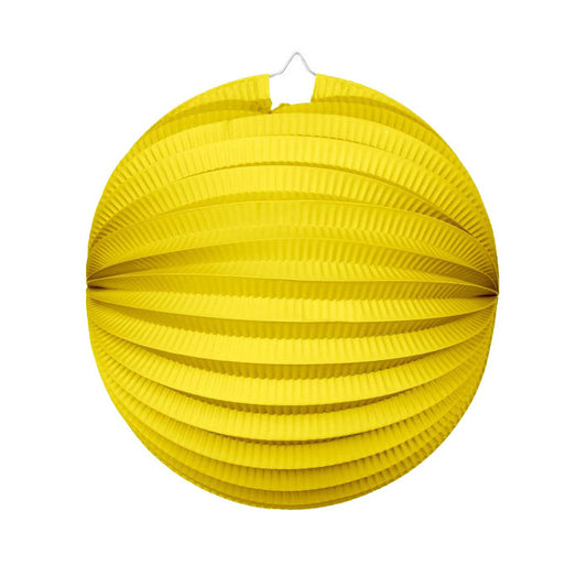Papieren lampion in geel, 25 cm