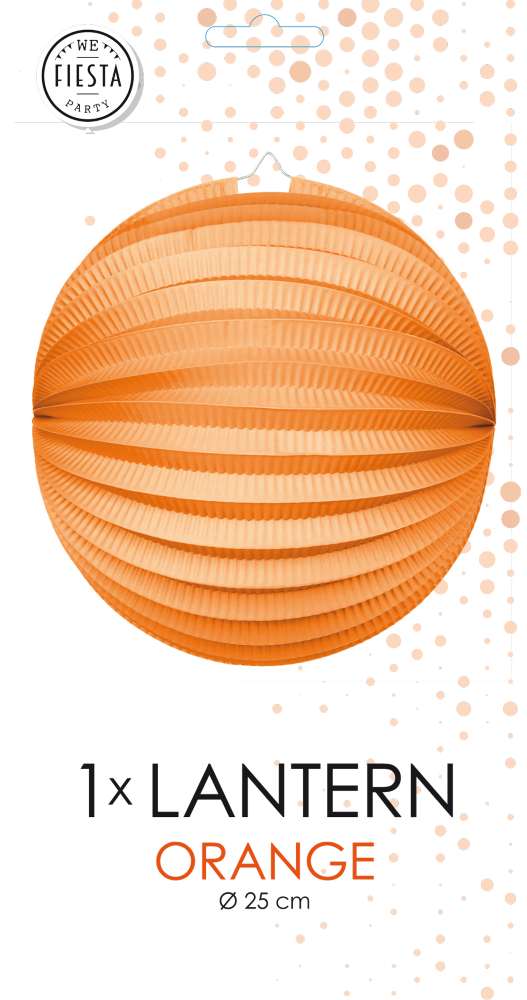 Papieren lampion in oranje, 25 cm - tweede productfoto