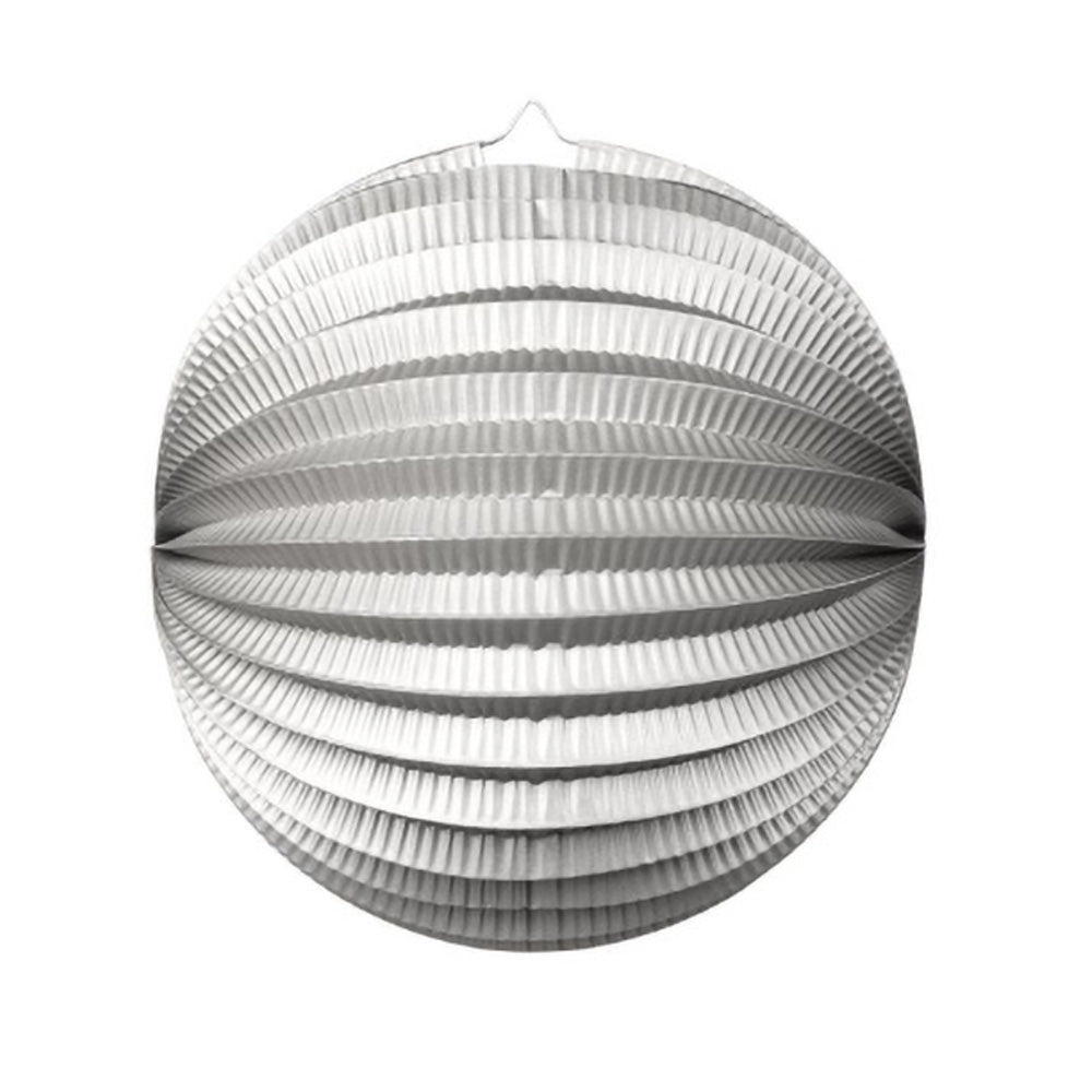 Papieren lampion in zilver metallic, 25 cm