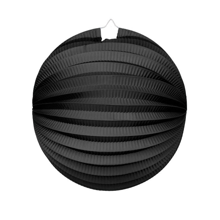Papieren lampion in zwart, 25 cm
