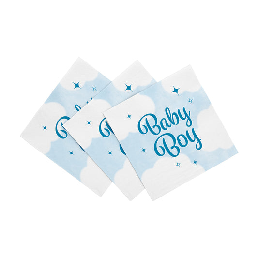 Papieren servetten met Baby Boy-opdruk, verpakking van 20 stuks