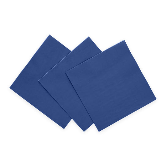 Donkerblauwe papieren servetten 33x33 cm, pak van 20 stuks