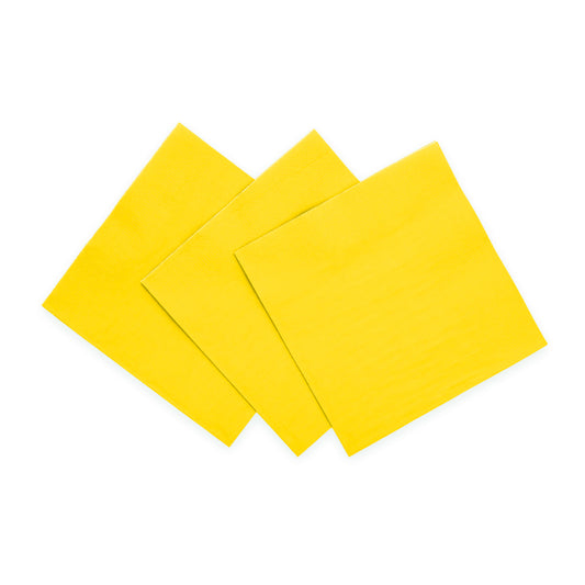 Gele papieren servetten 33x33 cm, pak van 20 stuks