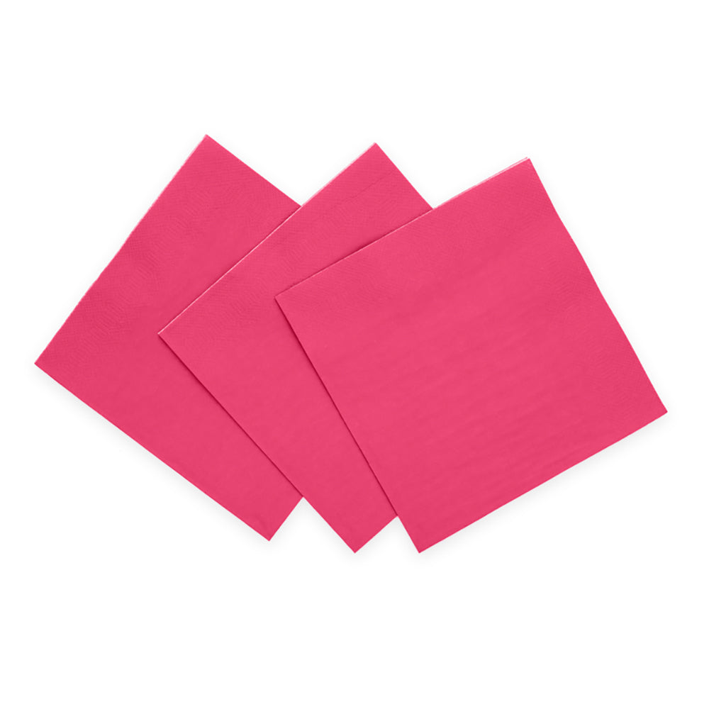 Hot pink papieren servetten 33x33 cm, pak van 20 stuks