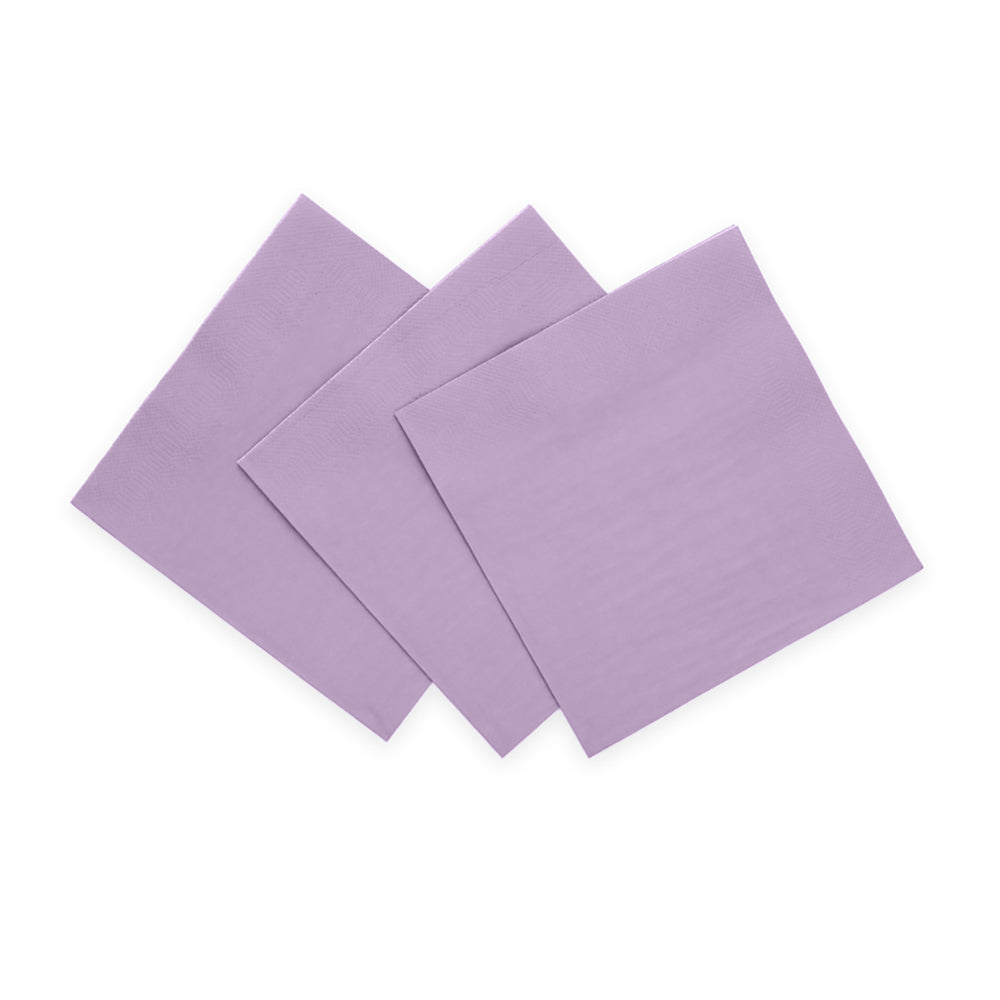 Lavendelkleurige papieren servetten 33x33 cm, pak van 20 stuks