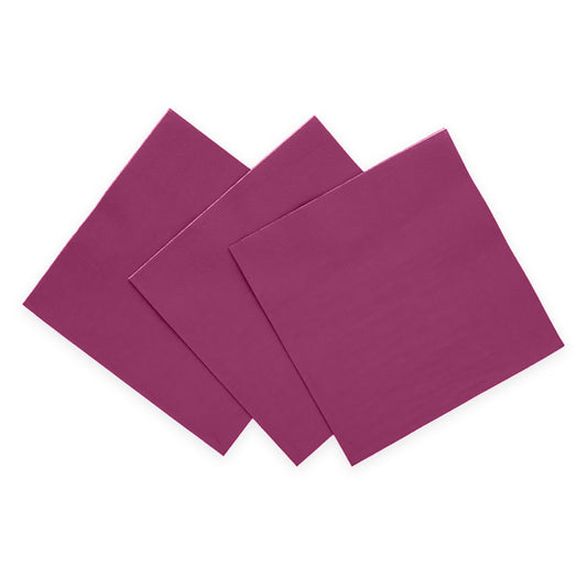 Paarse papieren servetten 33x33 cm, pak van 20 stuks