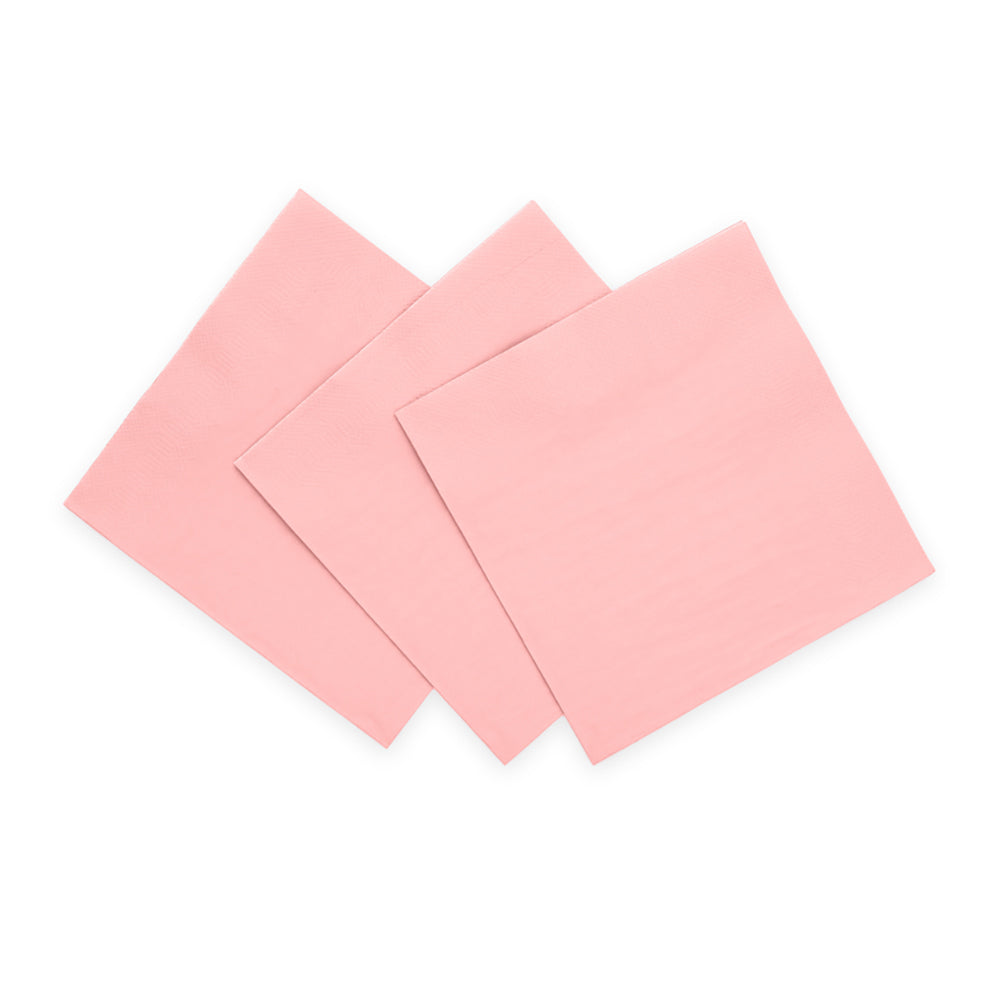 Roze papieren servetten 33x33 cm, pak van 20 stuks