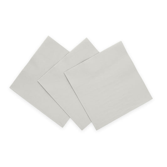 Zilveren papieren servetten 33x33 cm, pak van 20 stuks