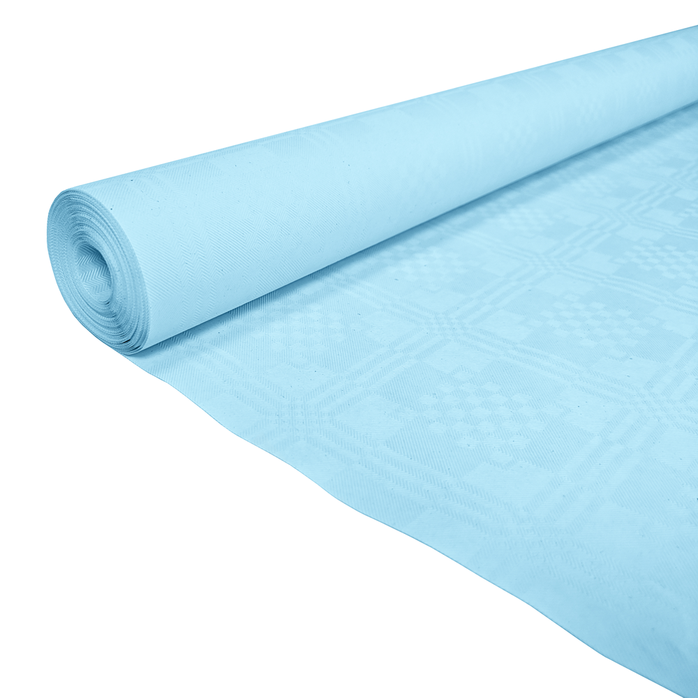 Papieren tafelrol babyblauw van 1,19 x 8 m