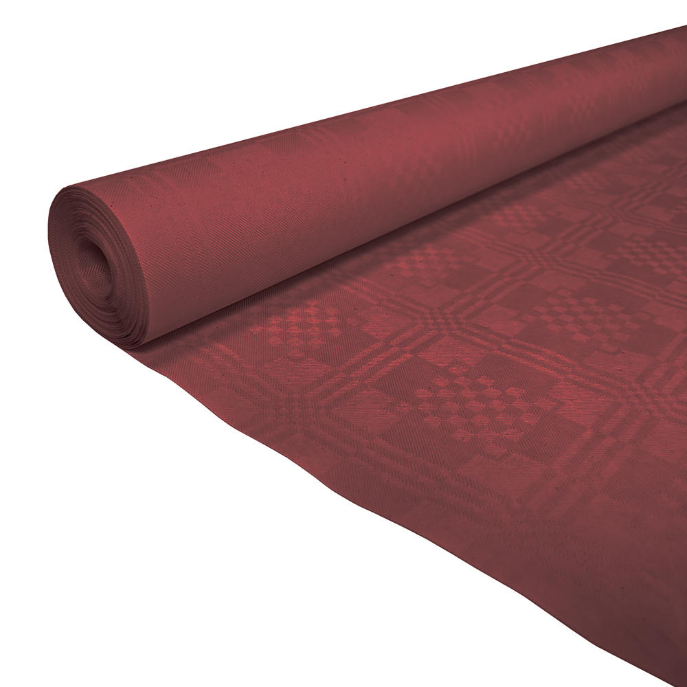 Papieren tafelrol bordeaux van 1,19 x 8 m
