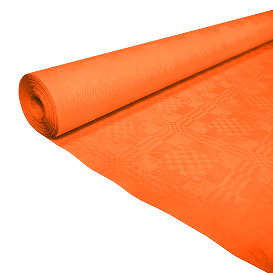 Papieren tafelrol oranje van 1,19 x 8 m