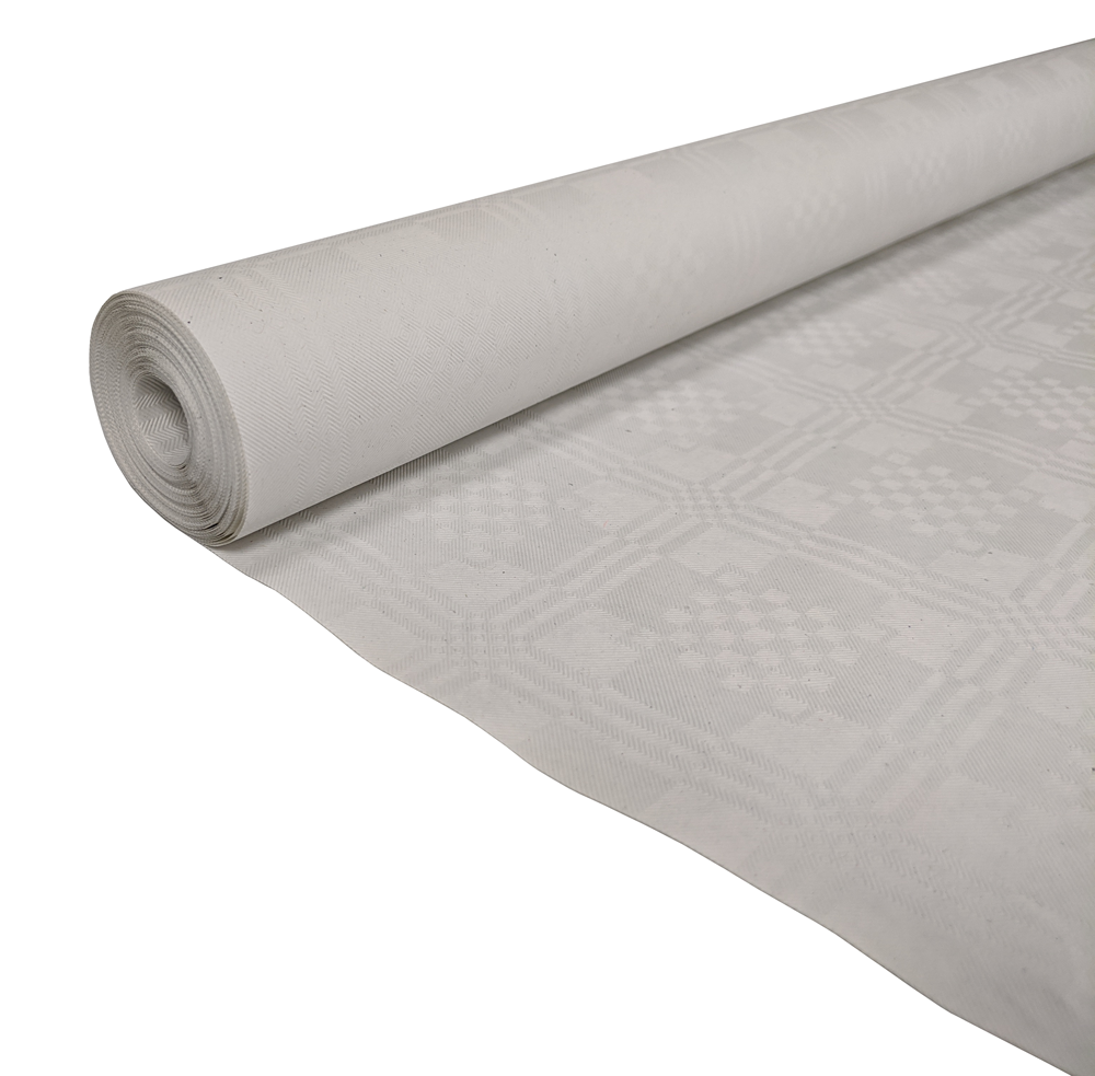 Papieren tafelrol wit van 1 x 10 m