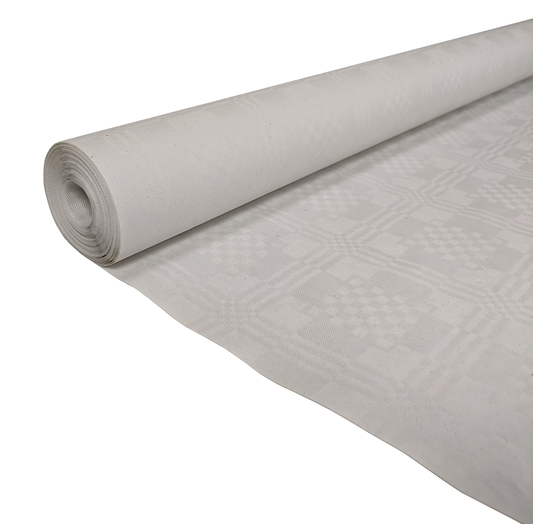 Papieren tafelrol wit van 1 x 10 m