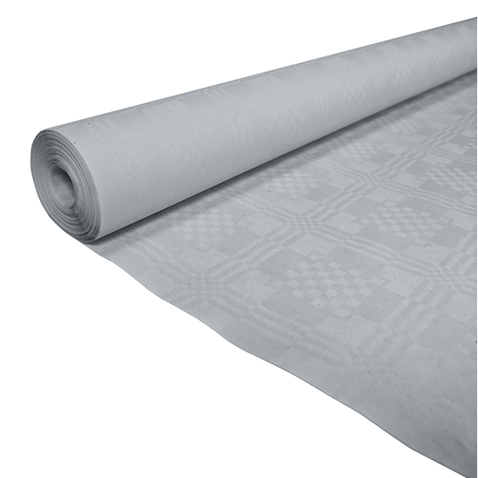 Papieren tafelrol zilver van 1,19 x 6 m