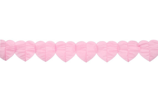 Papierslinger Babyroze Harten 6 meter