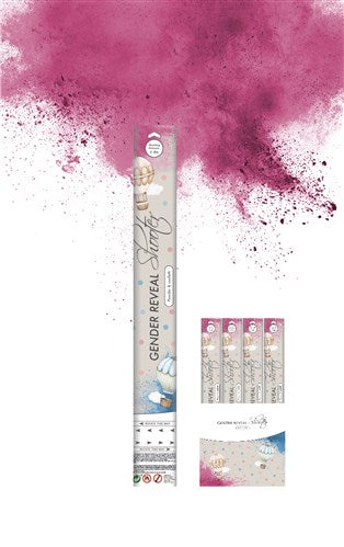 Powder shooter gender reveal roze (40 cm)