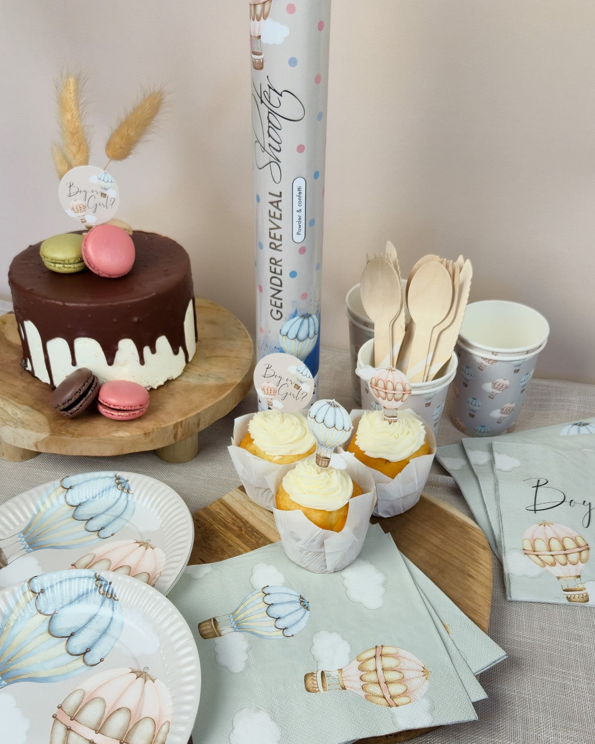 Powder shooter gender reveal roze (40 cm) - foto 2