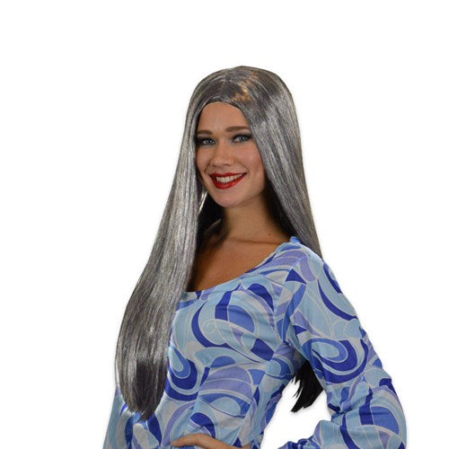 Pruik Mariska grijs