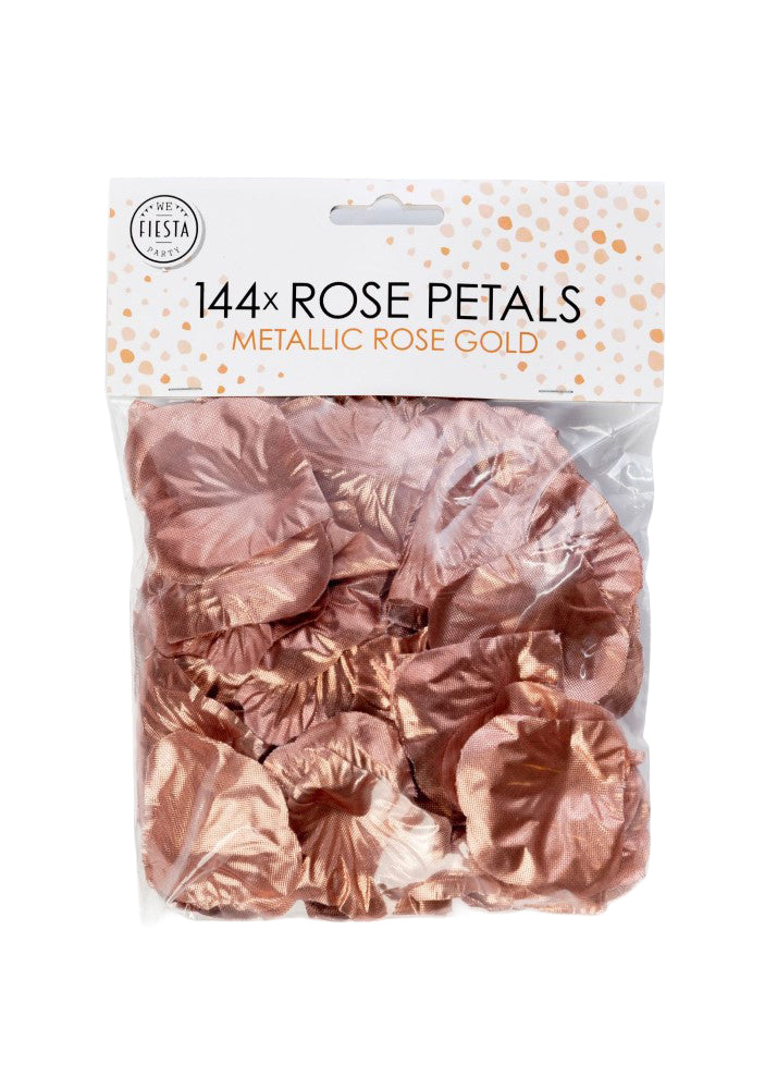 Rozenblaadjes in roségoud metallic, verpakking van 144 stuks - tweede productfoto