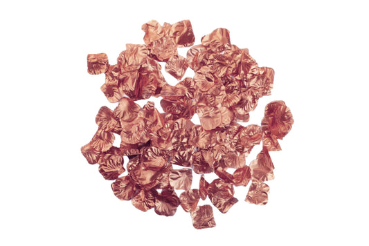 Rozenblaadjes in roségoud metallic, verpakking van 144 stuks