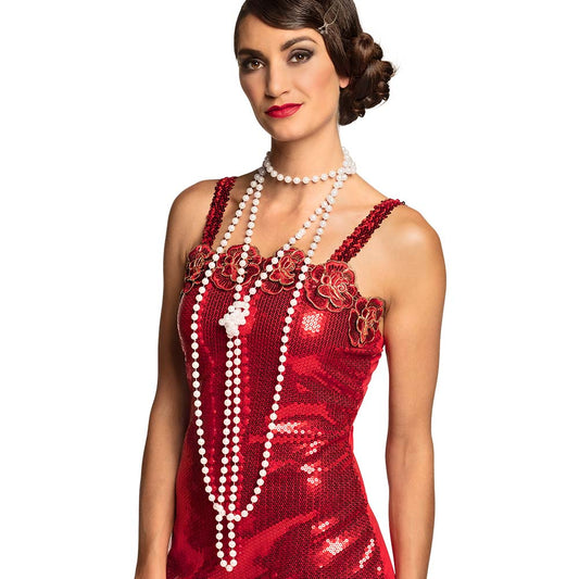 Twee lange parelkettingen Flapper