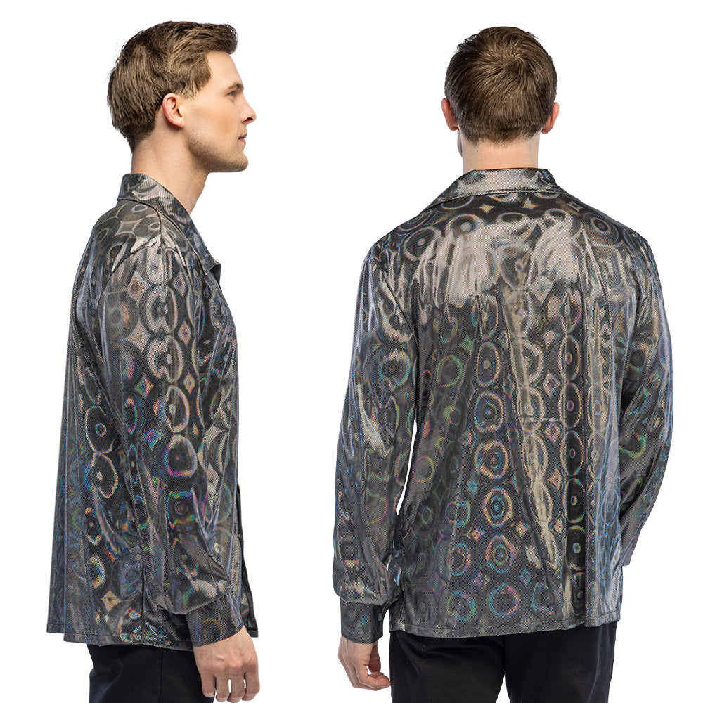 Glimmend zilverkleurig shirt Lumi - foto 3
