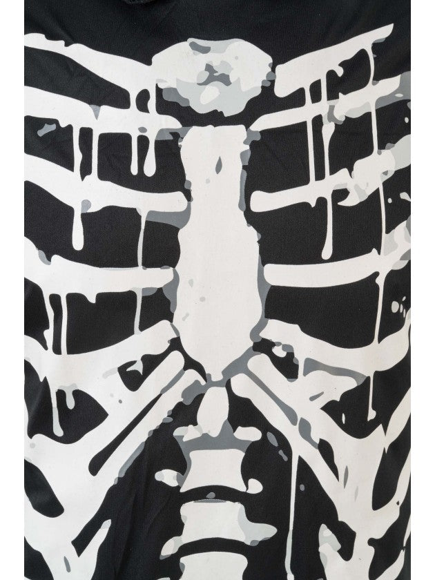 Zwarte overall met wit skeletprint - productfoto 3
