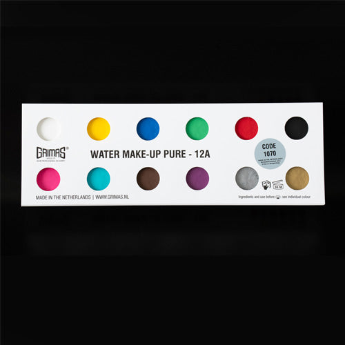 Grimas Water Make-Up Pure palet 12 kleuren (12A) - foto 2